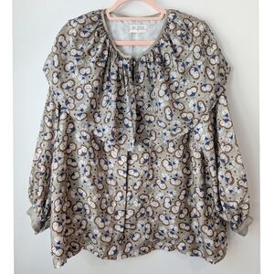 Bunon Floral Platter Collar Blouse